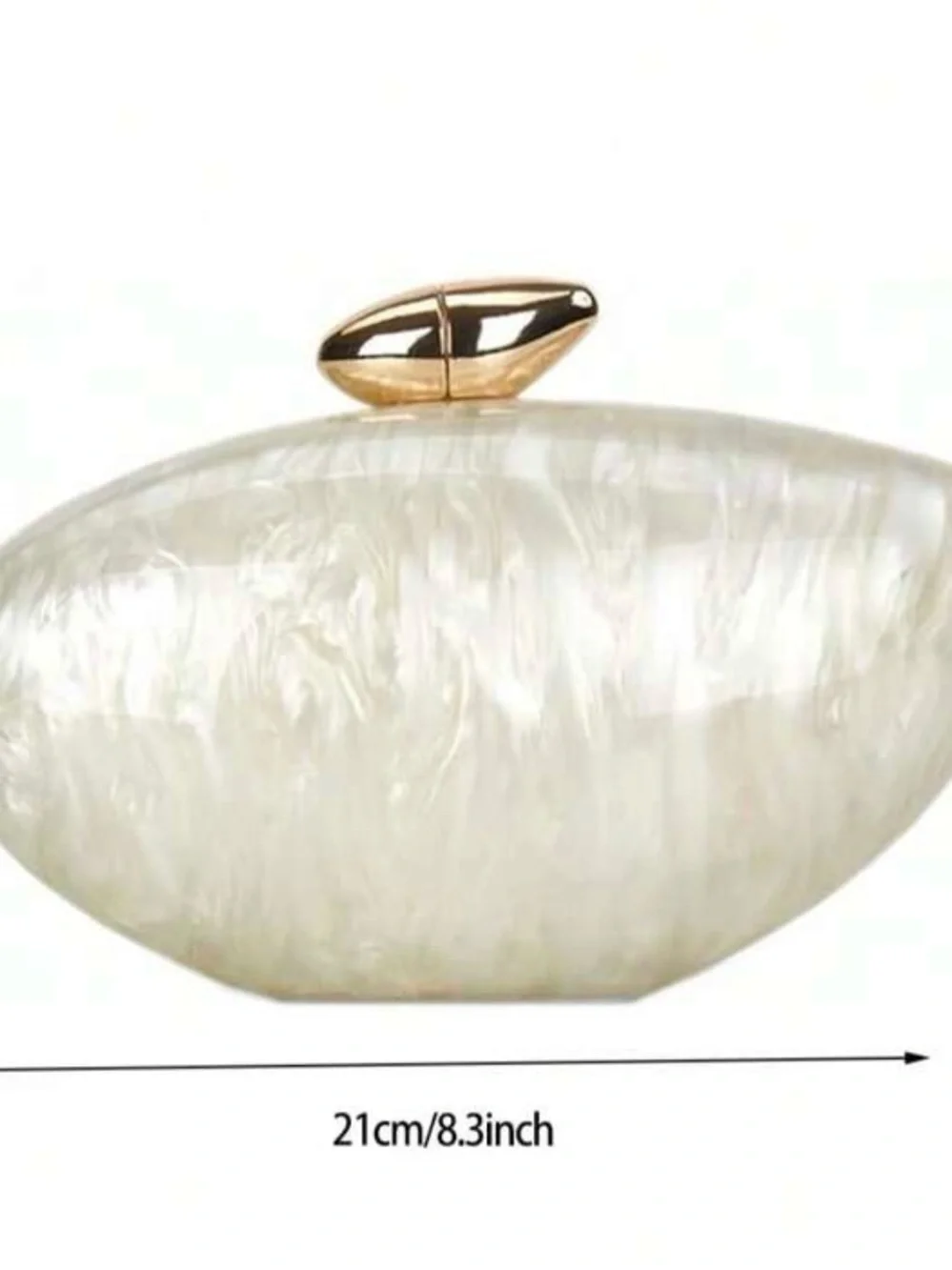 NWT Pearlescent Marbled Evening Clutch with Gold Accent by Urban Expressions